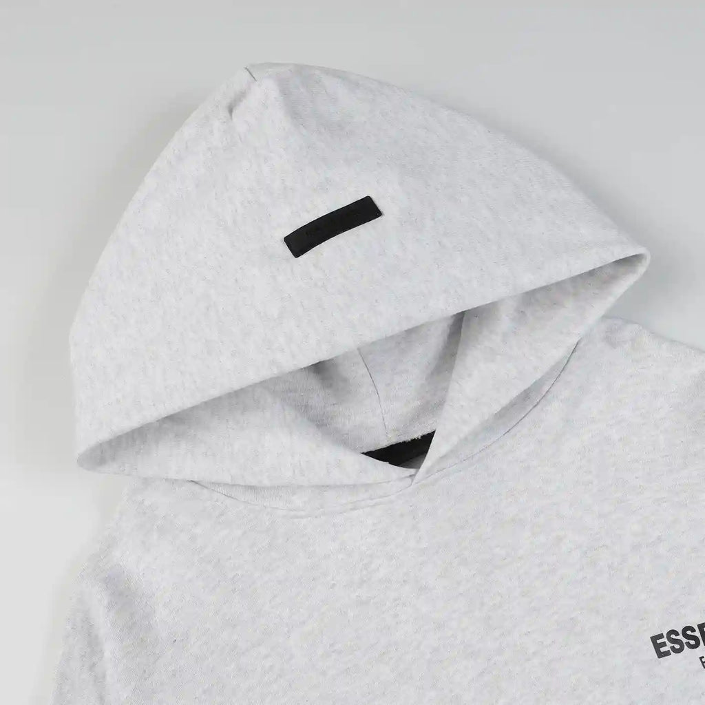 Essentials Light Heather Oatmeal Street Mock Neck Hoodie – Fear of God