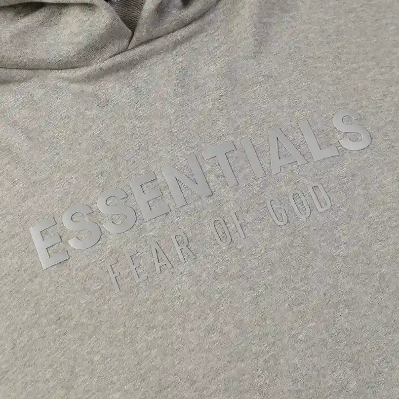 Essentials Dark Heather Oatmeal Street Hoodie – Fear of God