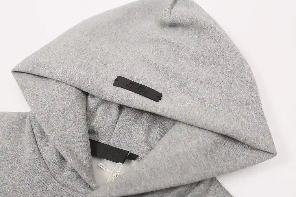 Essentials Hoodie Dark Heather Oatmeal Oversized – Fear of God