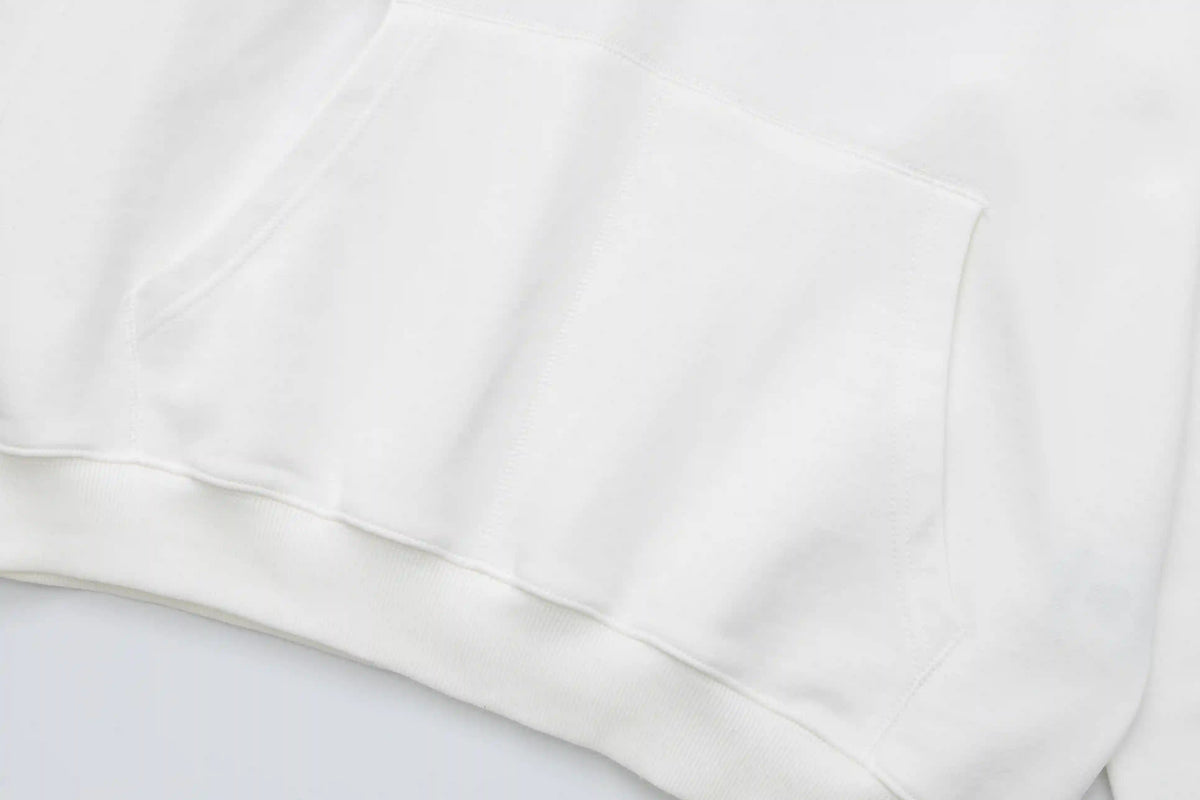 Fear of God Essentials White Hoodie | Clean White Pullover Essentials Hoodie