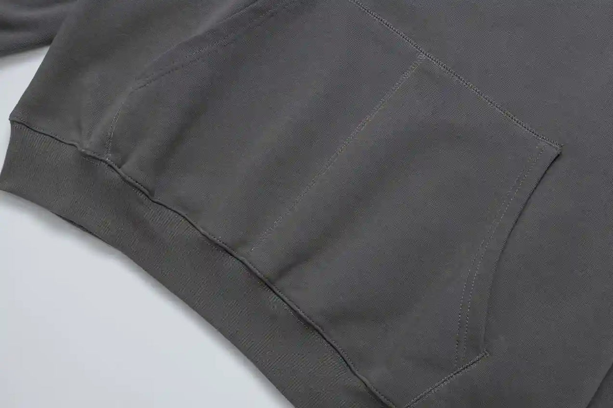 Fear of God Essentials Gray Hoodie | Cool Grey Structured Pullover Hoodie