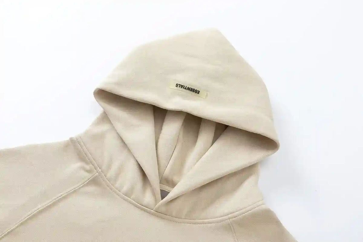 Essentials Light Cream Black Bar Hoodie – Fear of God