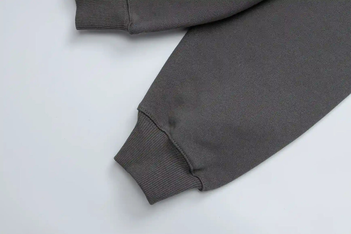 Fear of God Essentials Gray Hoodie | Cool Grey Structured Pullover Hoodie