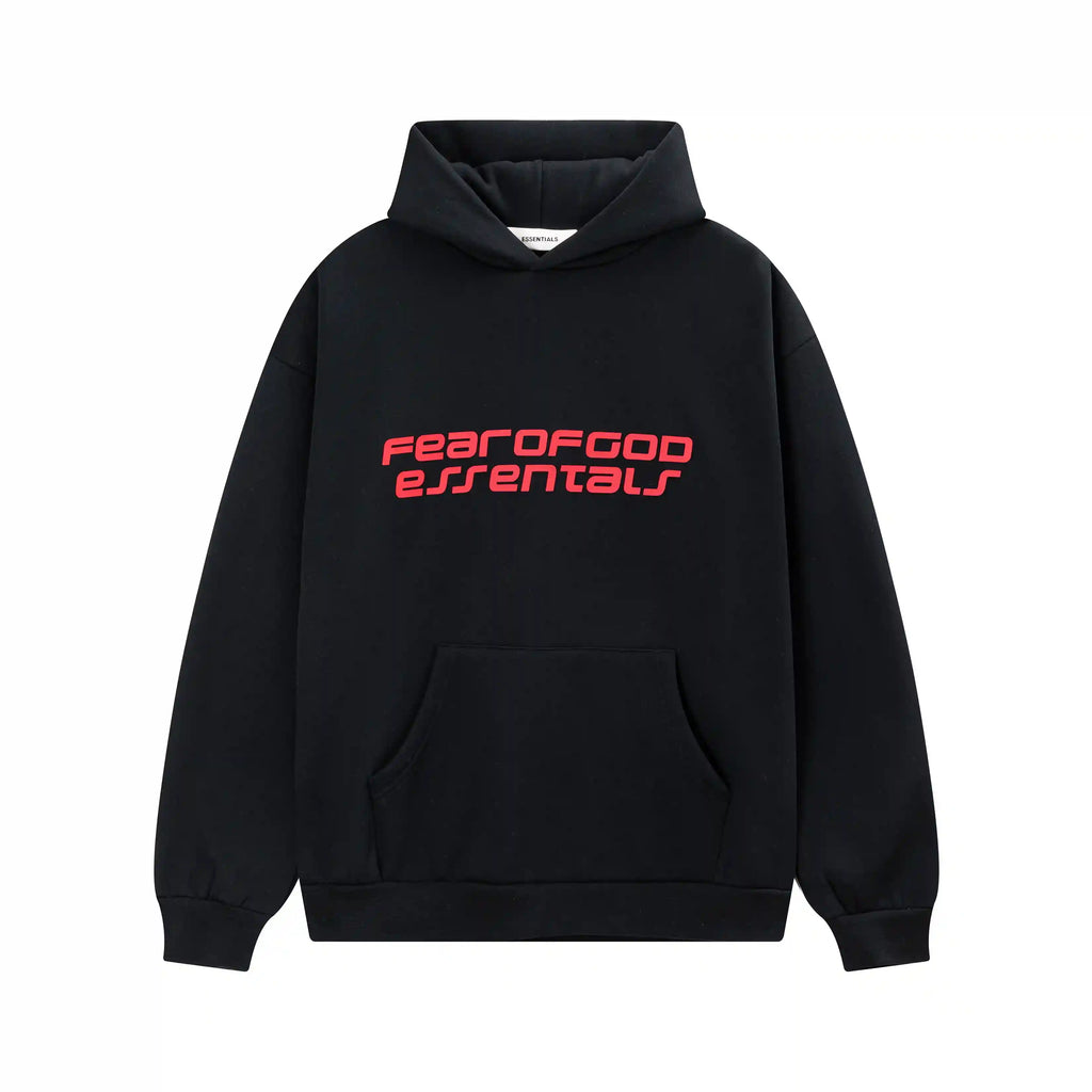Fear of God ESSENTIALS Black Hoodie SS26