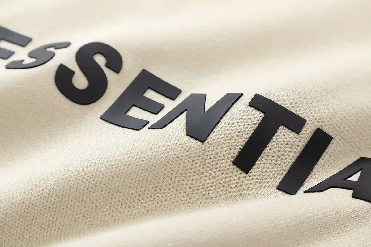 Essentials Light Cream Black Bar Hoodie – Fear of God