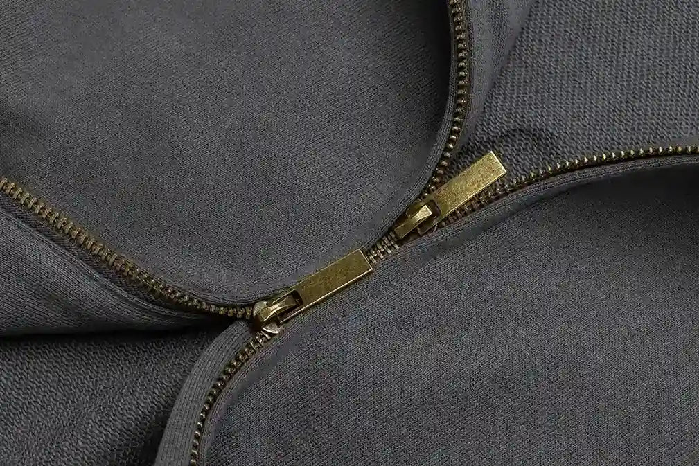 Fear of God Essentials Gray Zip-Up Hoodie | Grey Full Zip Essentials Hoodie