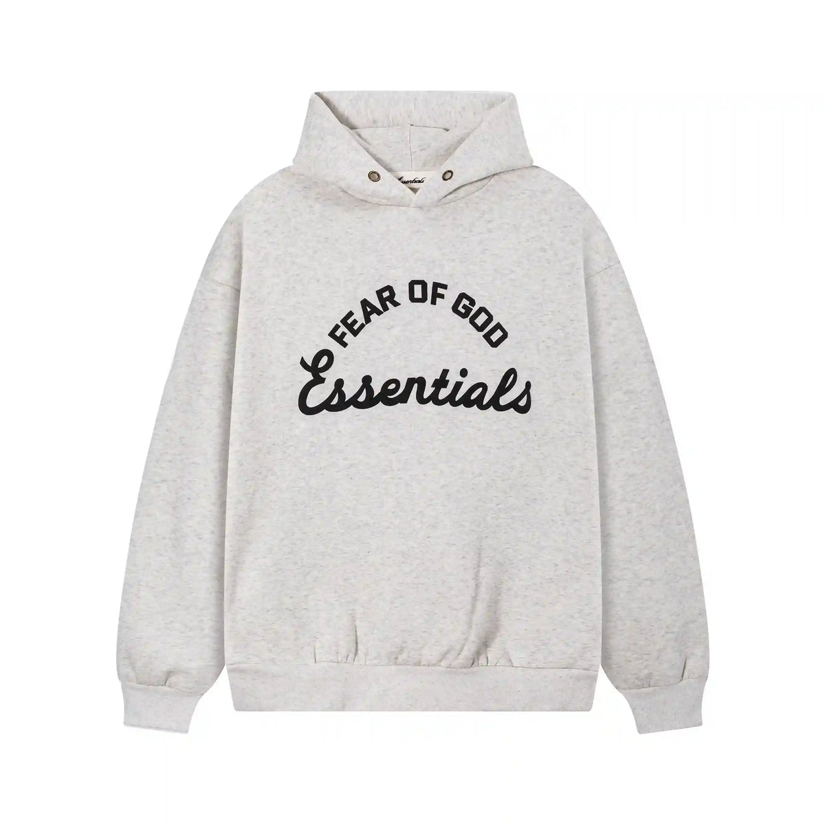 Fear of God Essentials Light Heathered Oatmeal Hoodie | Soft Neutral Essentials Hoodie