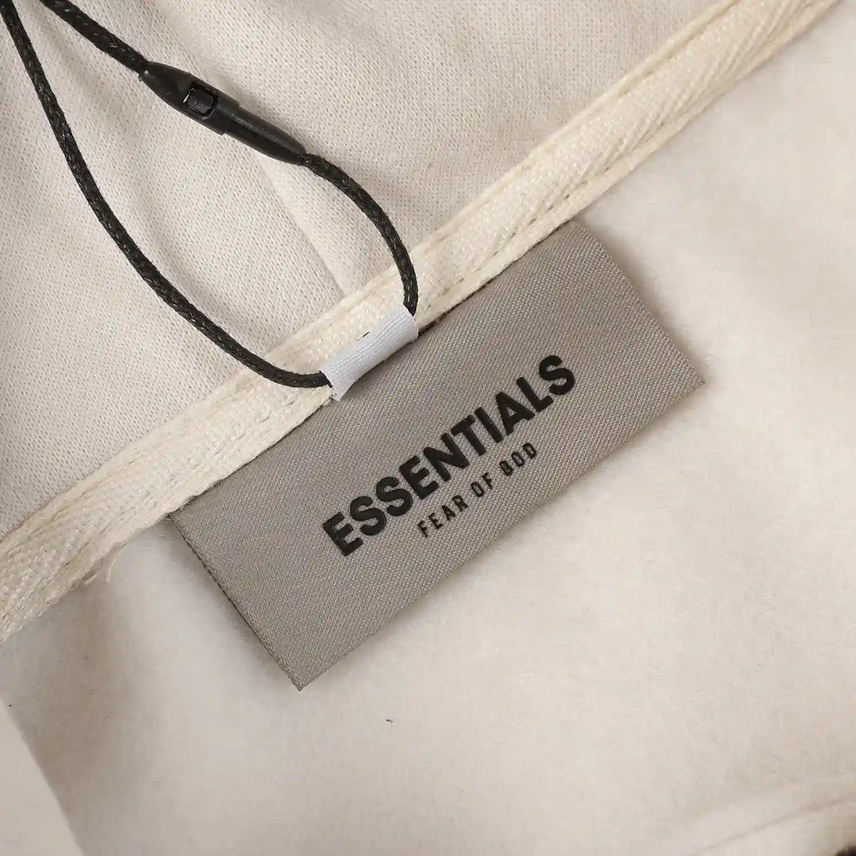 Fear of God ESSENTIALS Signature Baseball Ivory White Hoodie