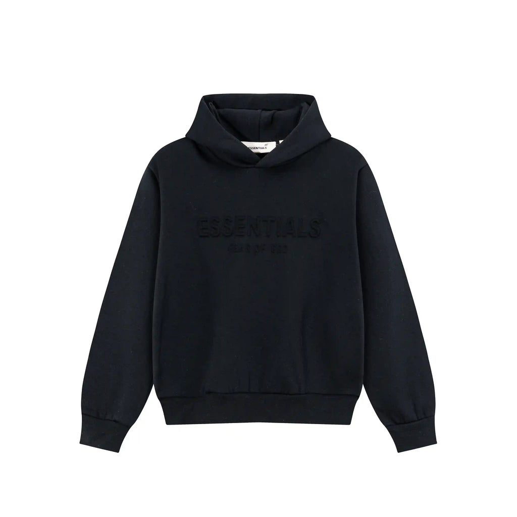 Fear of God Essentials Black Hoodie | Premium Black Essentials Hoodie