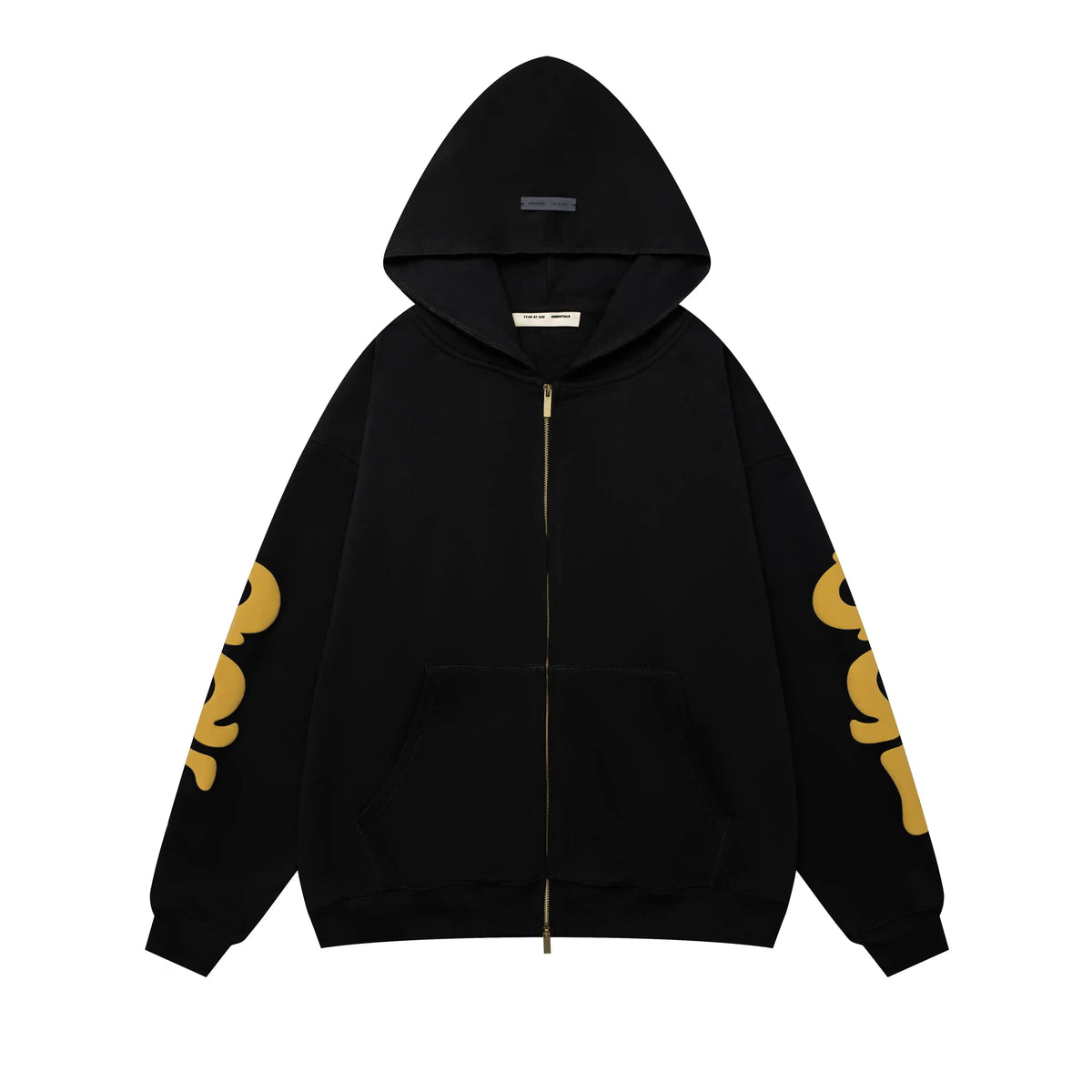 Fear of God Essentials Black Zip-Up Hoodie | Full Zip Essentials Hoodie
