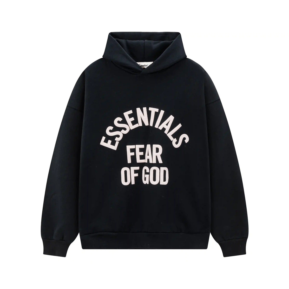 Fear of God Essentials Black Hoodie | Signature Black Pullover Essentials Hoodie