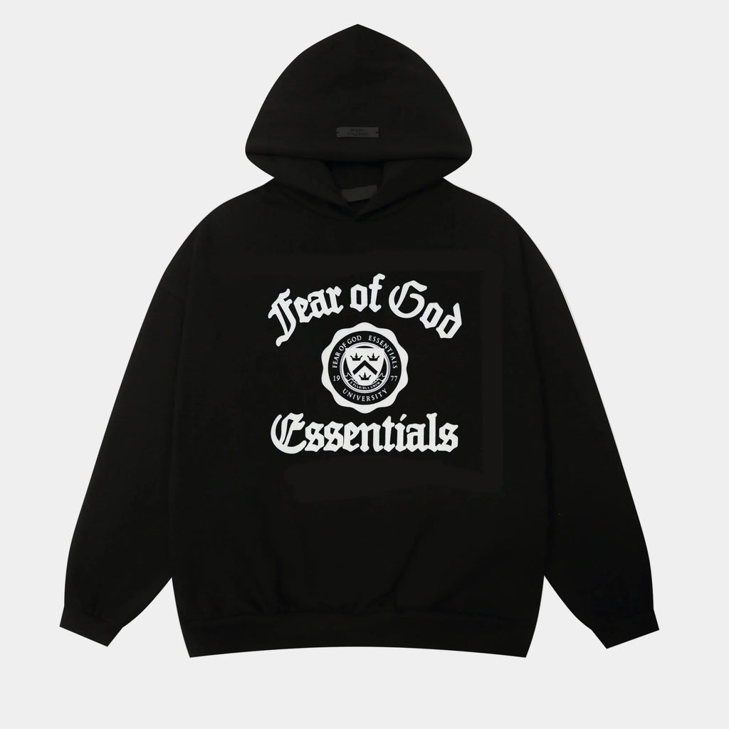 Essentials Black Street Hoodie – Fear of God