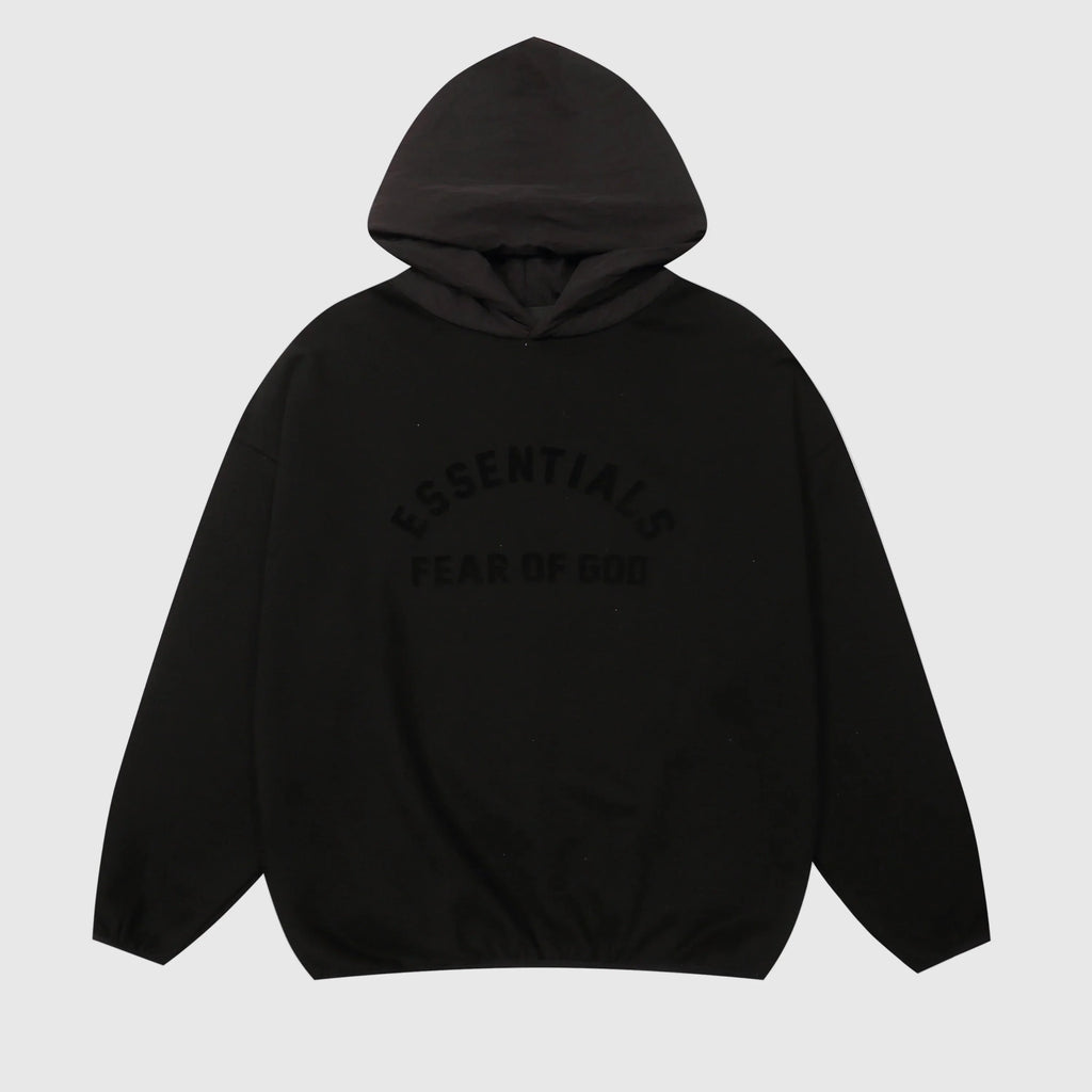 Essentials Black Elevated Hoodie – Fear of God