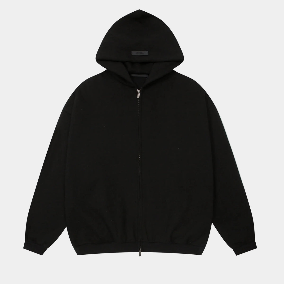 Essentials Black Street Zip-Up Hoodie – Fear of God