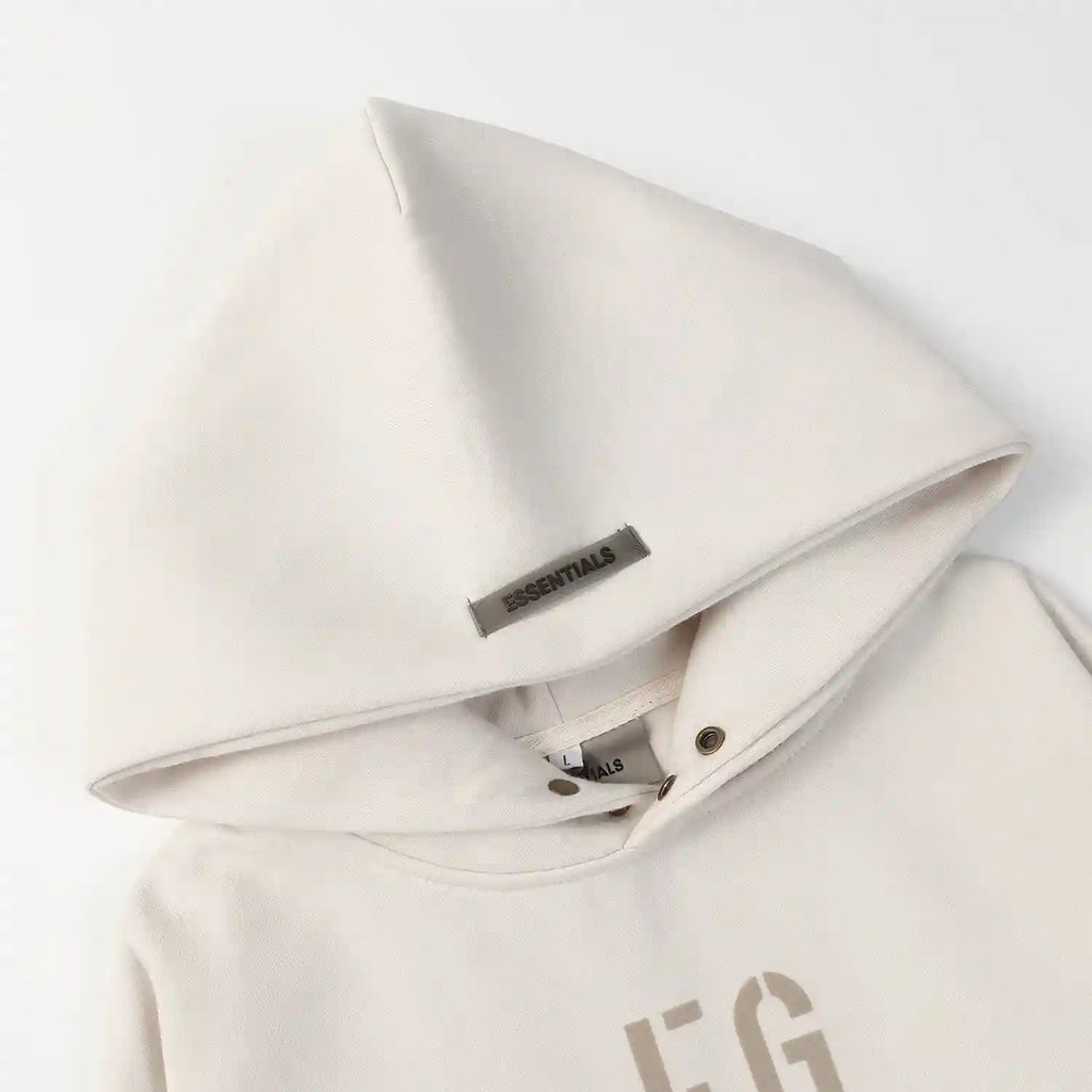 Fear of God ESSENTIALS FG Ivory White Hoodie
