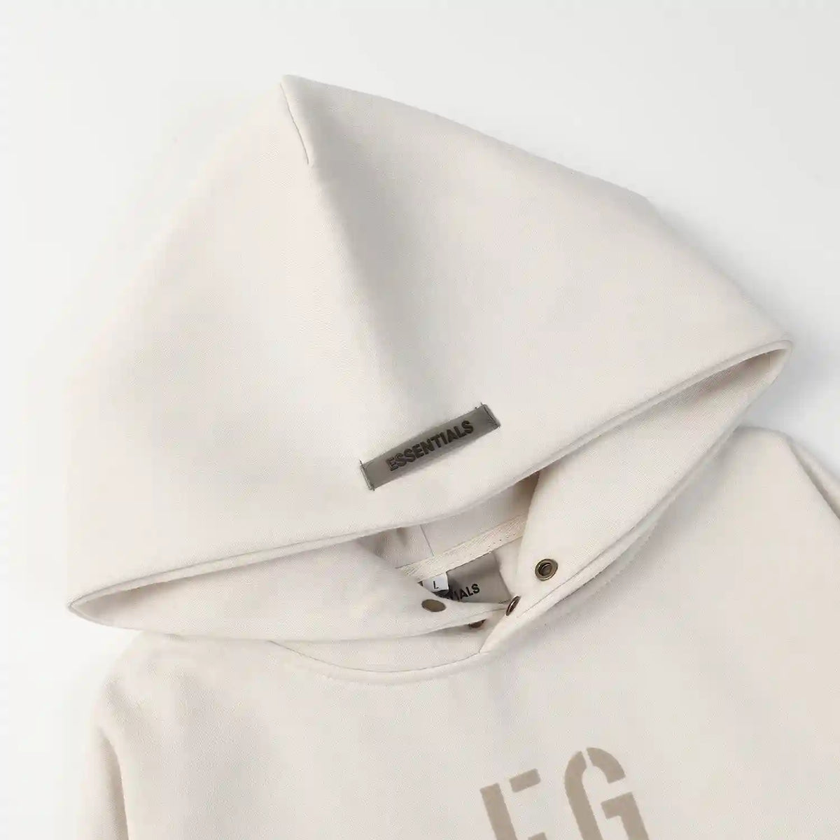 Fear of God ESSENTIALS FG Ivory White Hoodie