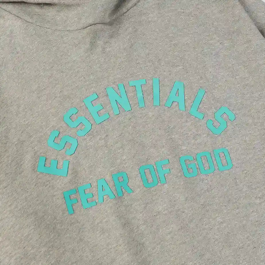 Essentials Hoodie Dark Heather Oatmeal Oversized – Fear of God