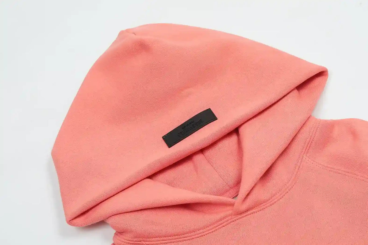 Essentials Coral Hoodie – Relaxed Streetwear Pullover