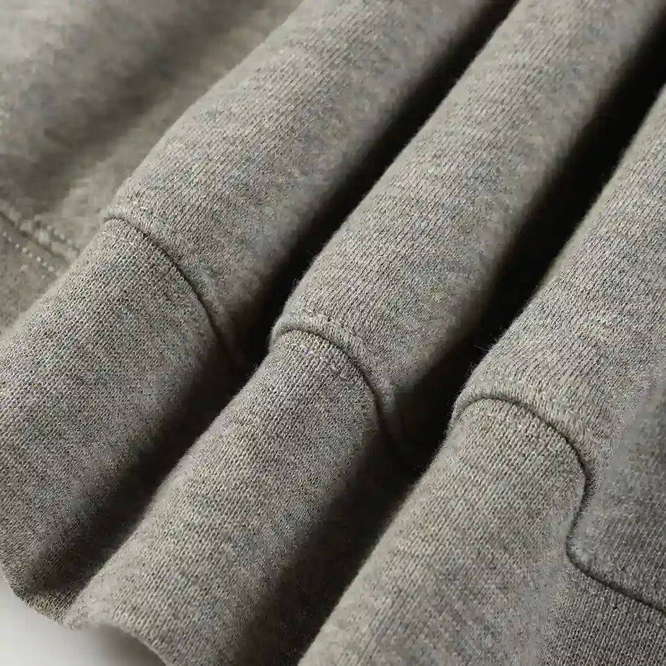 Essentials Dark Heather Oatmeal Zip-Up Hoodie – Fear of God