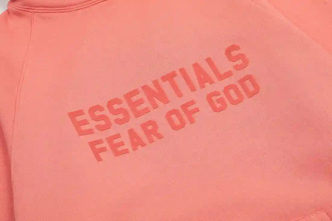 Essentials Coral Hoodie – Relaxed Streetwear Pullover