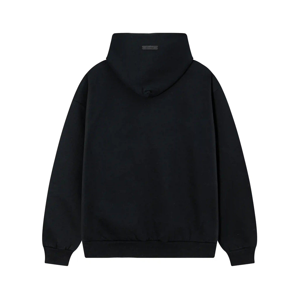 Fear of God Essentials Black Hoodie | Monochrome Essentials Hoodie