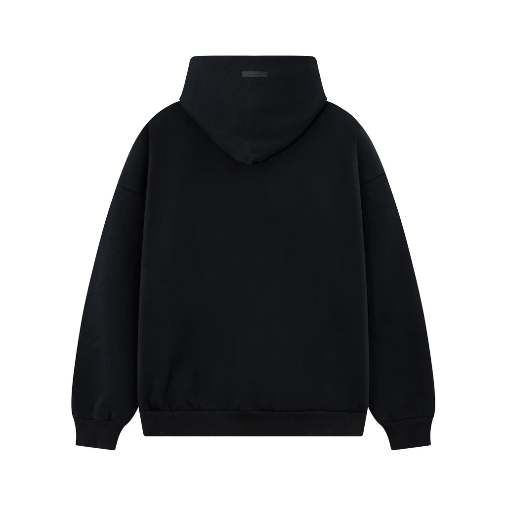 Fear of God Essentials Black Hoodie | Signature Black Pullover Essentials Hoodie