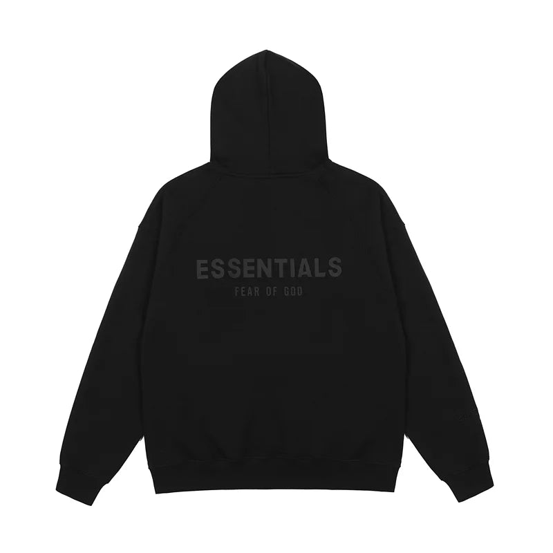Essentials Black Mock Neck Hoodie – Fear of God
