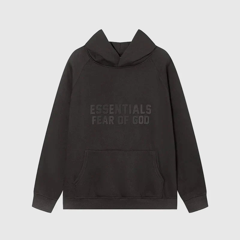 Essentials Black Oversized Hoodie – Fear of God