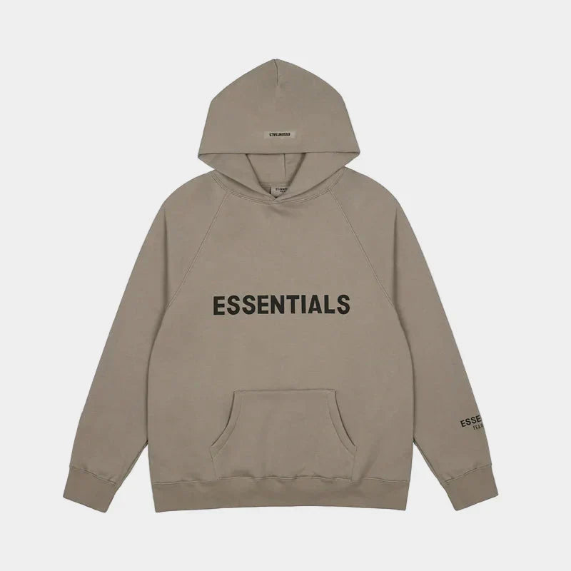 Essentials Light Taupe Black Bar Hoodie – Fear of God