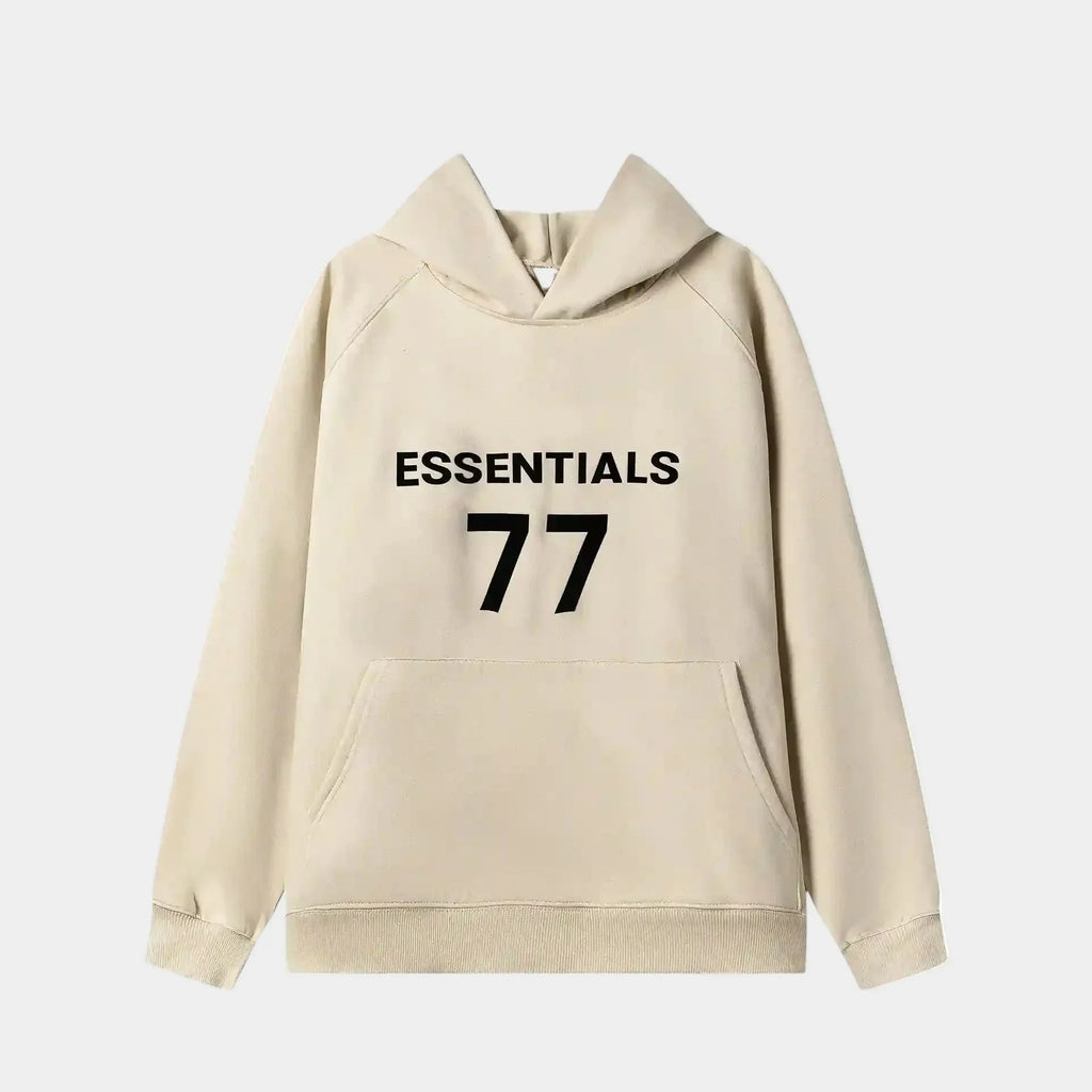 Essentials Beige Hoodie – Relaxed Streetwear Pullover