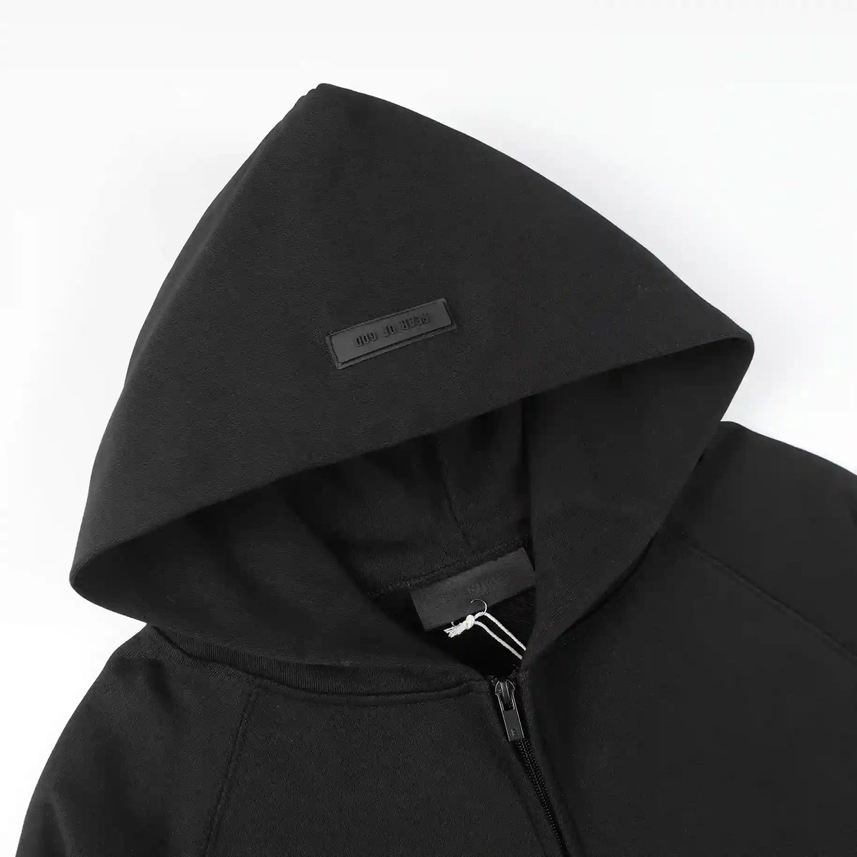 Essentials Black Street Zip-Up Hoodie – Fear of God