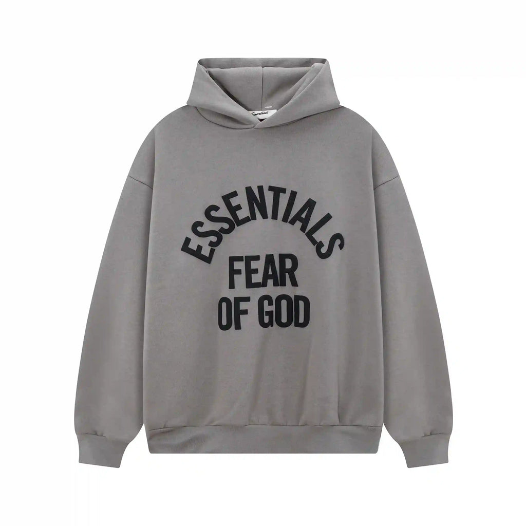 Fear of God Essentials Gray Hoodie | Signature Grey Pullover Essentials Hoodie