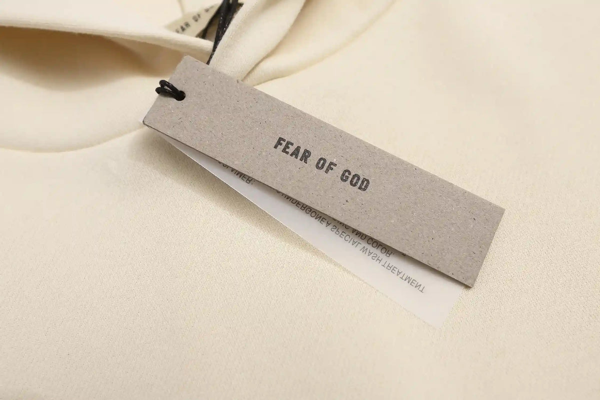 Fear of God ESSENTIALS Signature 213 Light Cream Hoodie