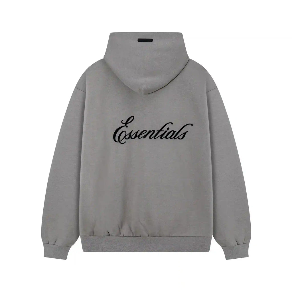 Fear of God Essentials Gray Hoodie | Refined Minimal Grey Pullover Essentials Hoodie