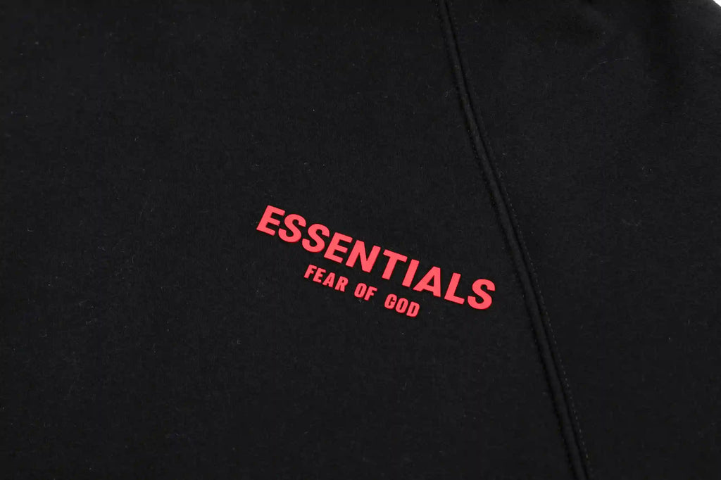 Fear of God ESSENTIALS Black Hoodie Premium