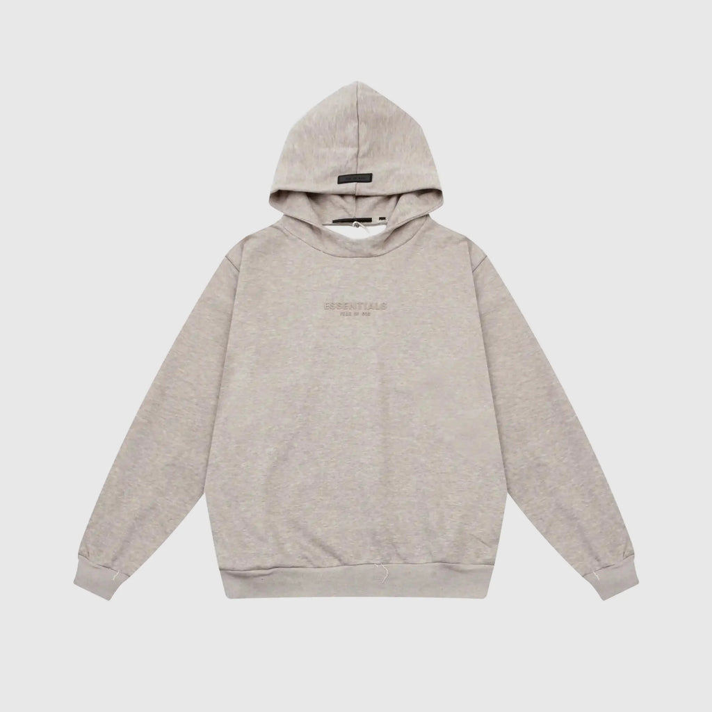 Essentials Heathered Grey Black Bar Hoodie – Fear of God