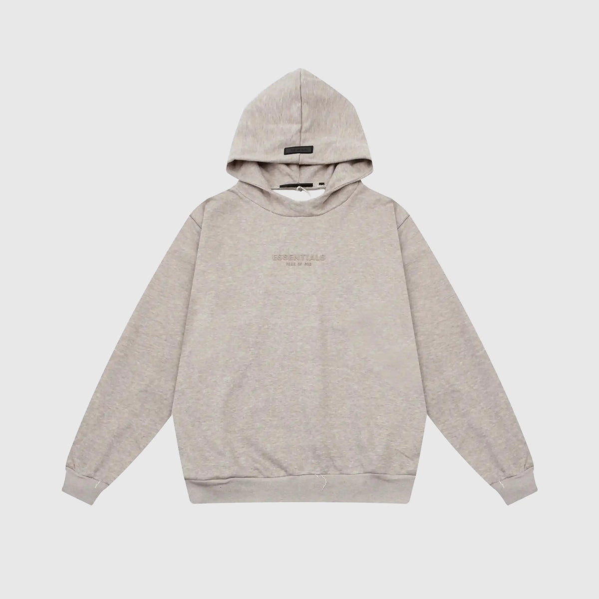 Essentials Heathered Grey Black Bar Hoodie – Fear of God