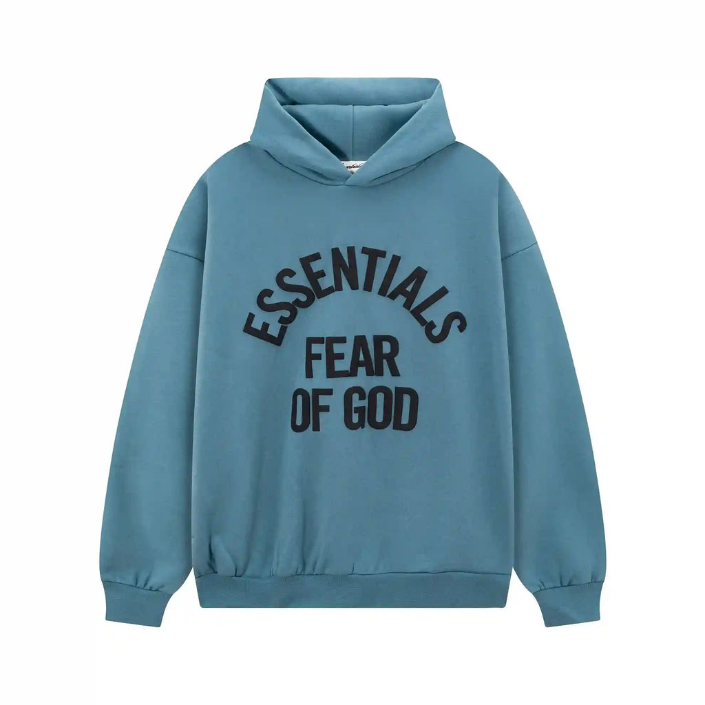 Fear of God Essentials Coastal Blue Hoodie | Muted Blue Pullover Essentials Hoodie