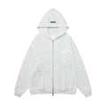 Fear of God Essentials Eggshell Zip-Up Hoodie | Cream Full Zip Essentials Hoodie