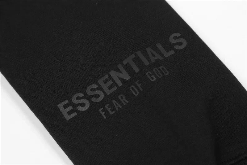 Essentials Black Street Zip-Up Hoodie – Fear of God