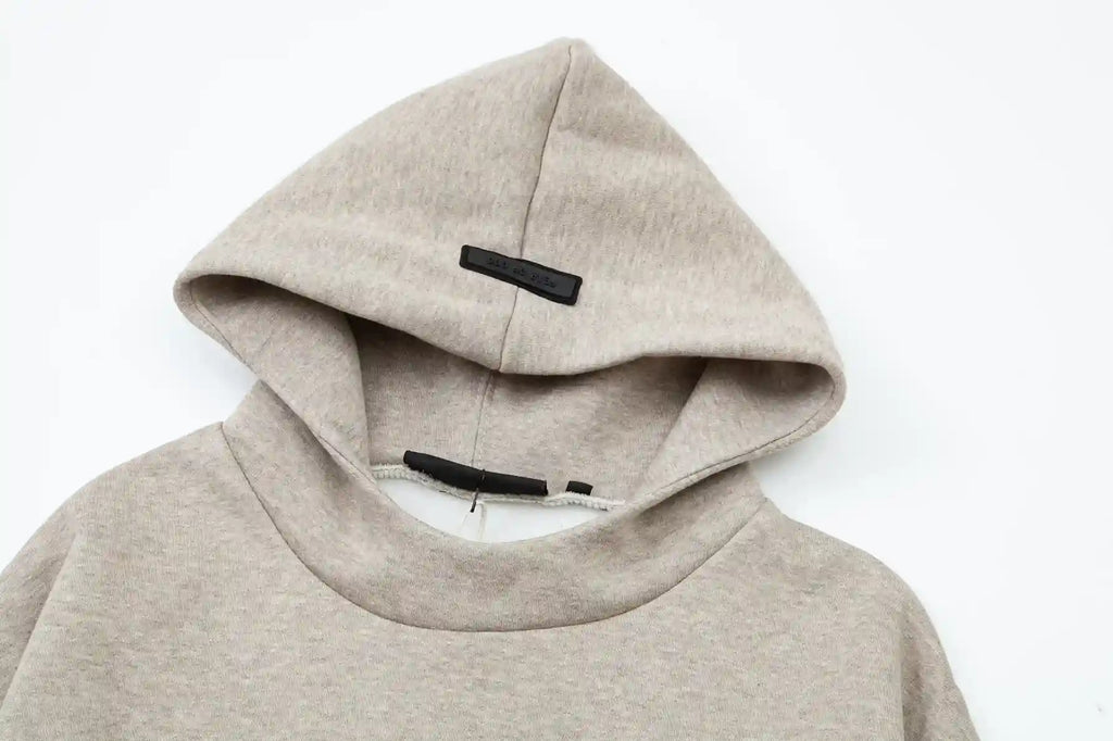 Essentials Heathered Grey Black Bar Hoodie – Fear of God