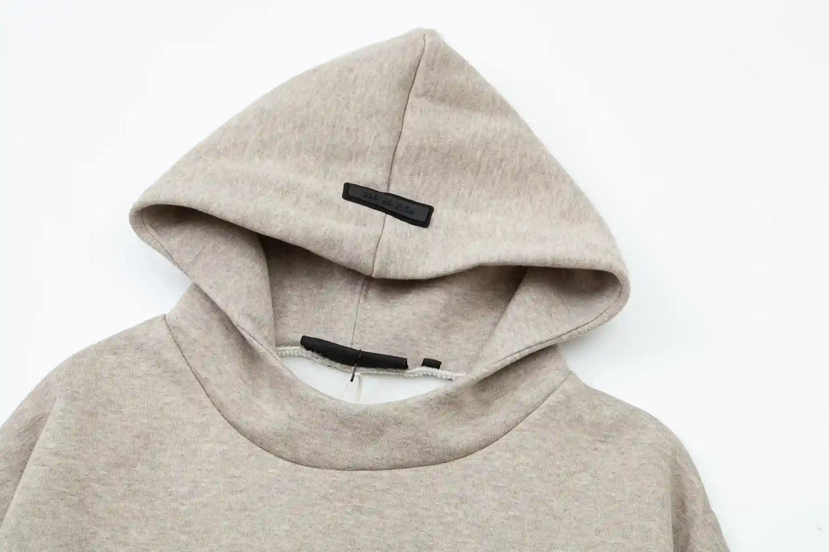 Essentials Heathered Grey Black Bar Hoodie – Fear of God