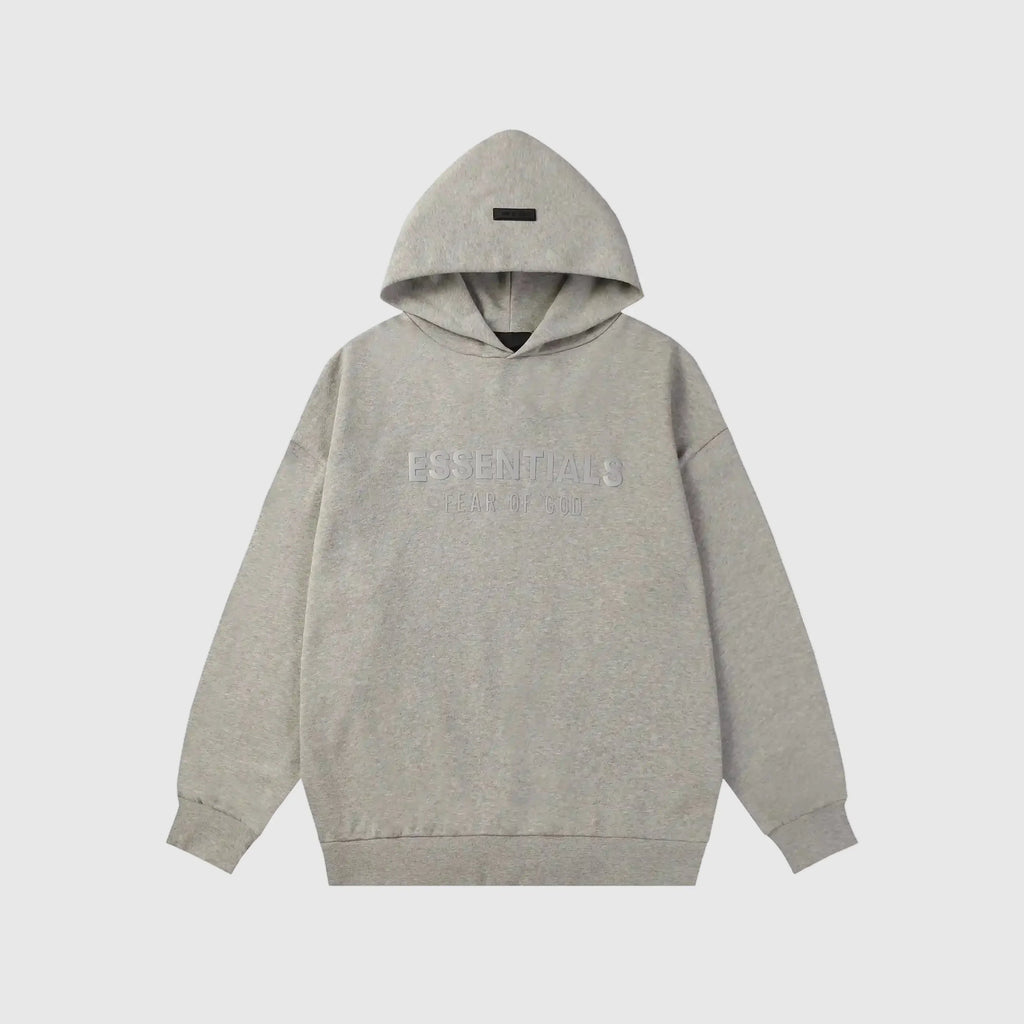 Essentials Dark Heather Oatmeal Street Hoodie – Fear of God
