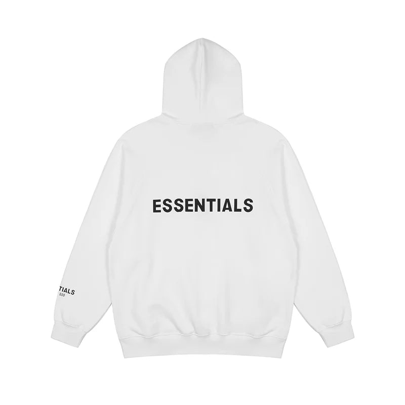 Essentials Black Black Bar Zip-Up Hoodie – Fear of God