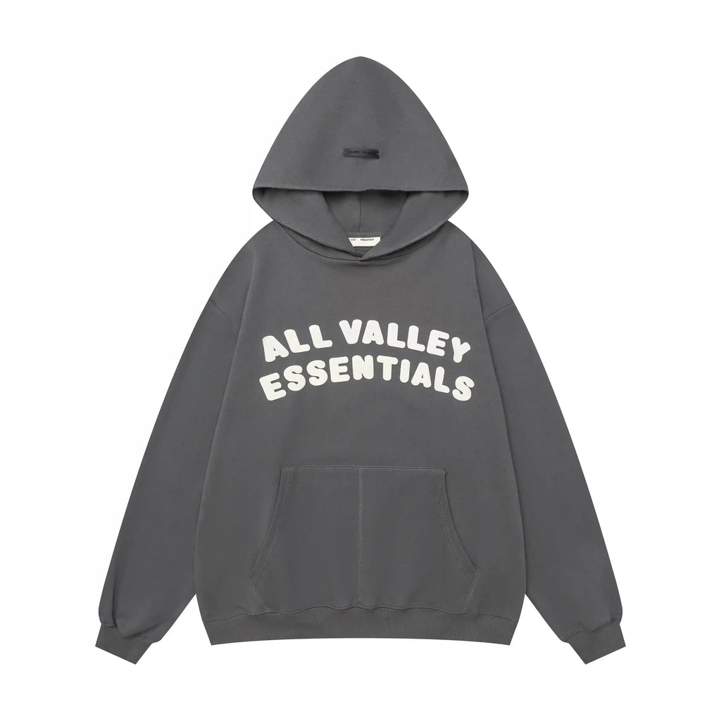 Fear of God Essentials Gray Hoodie | Cool Grey Structured Pullover Hoodie