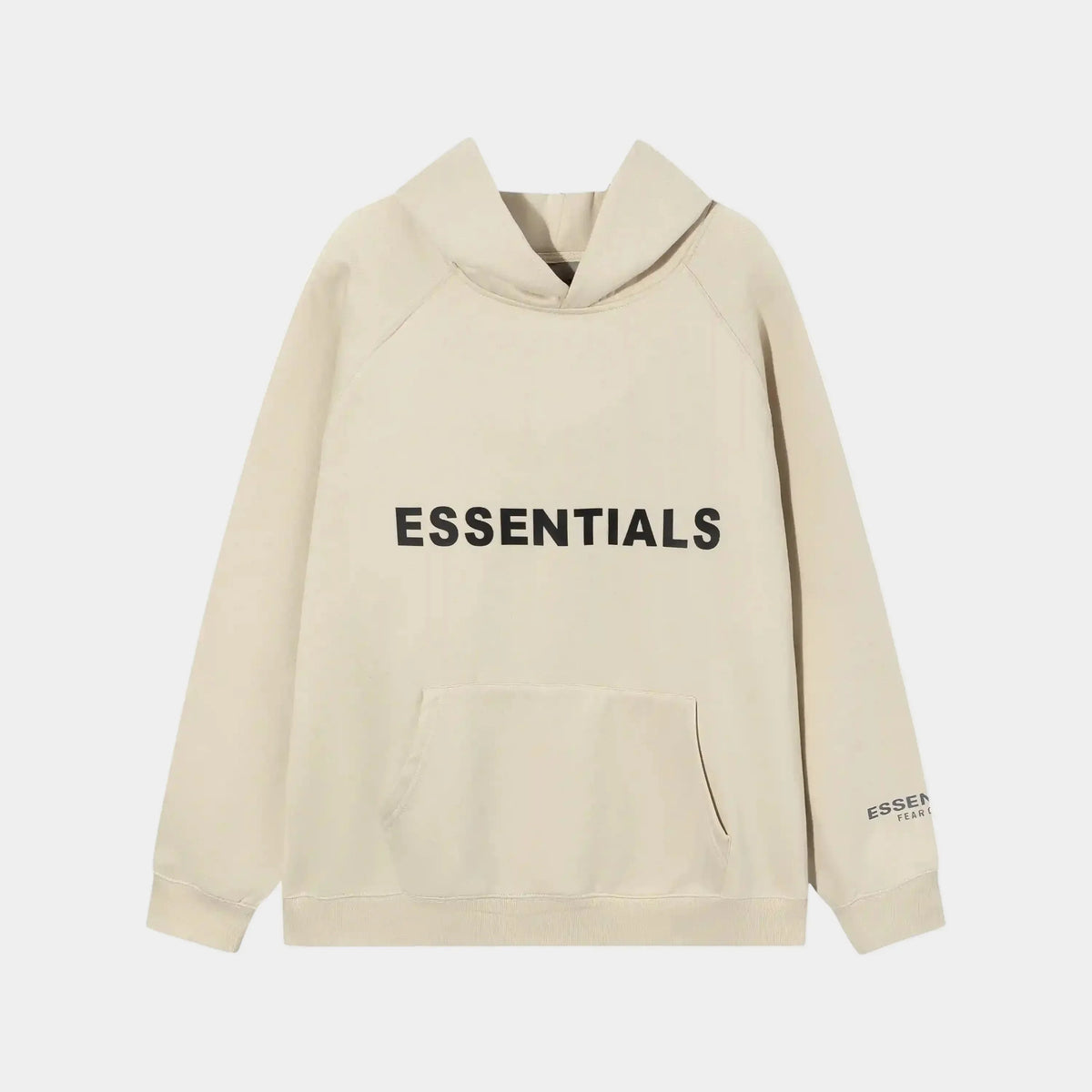 Essentials Light Cream Black Bar Hoodie – Fear of God
