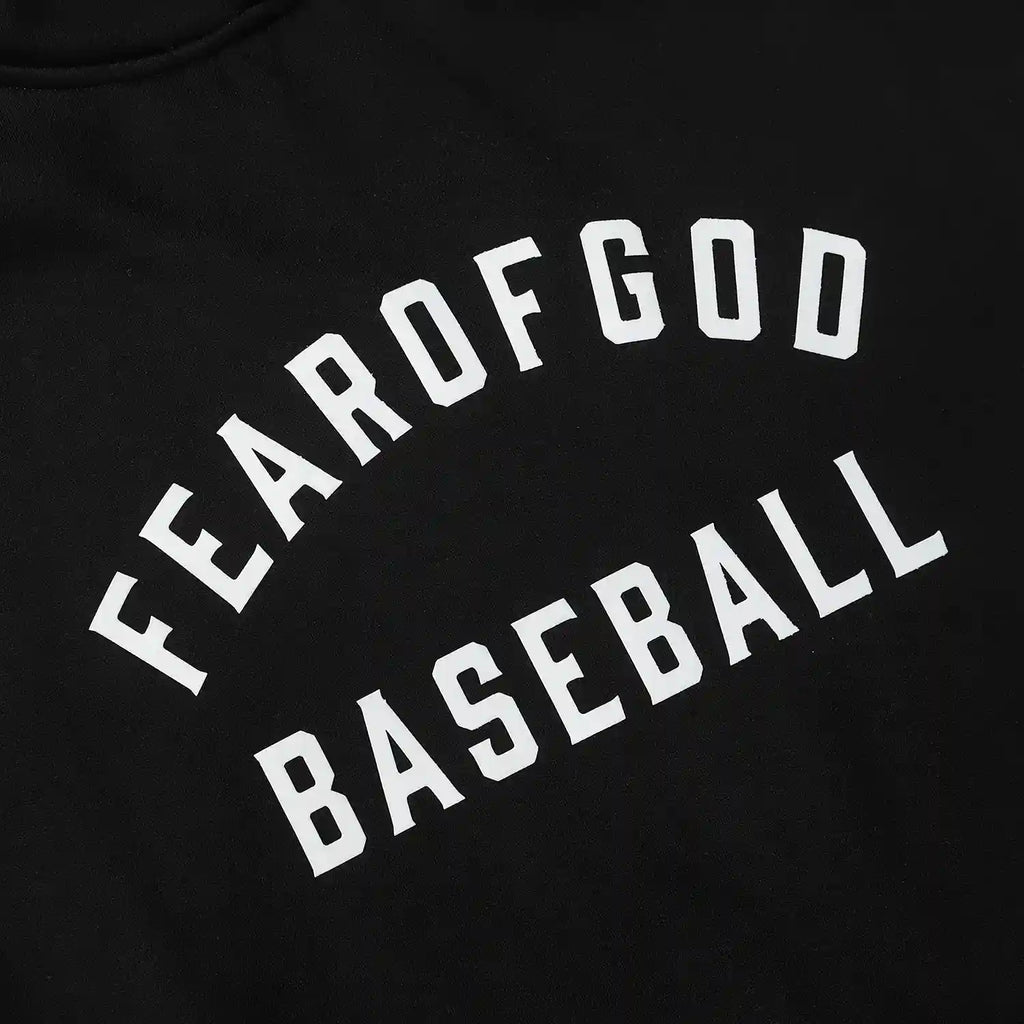 Fear of God ESSENTIALS Signature Baseball Black Hoodie
