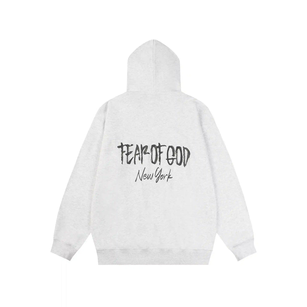 Essentials Light Heather Oatmeal Street Mock Neck Hoodie – Fear of God