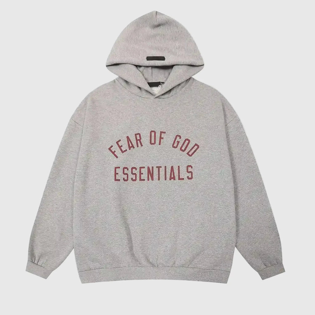 Essentials Hoodie Dark Heather Oatmeal Oversized – Fear of God