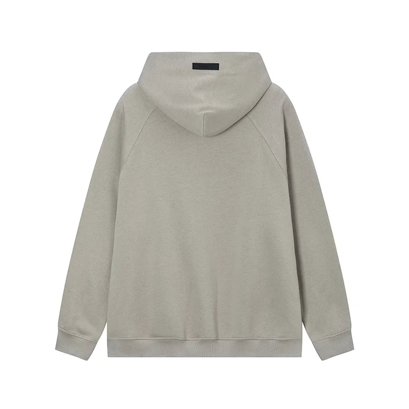 Essentials Dark Heather Oatmeal Street Mock Neck Hoodie – Fear of God